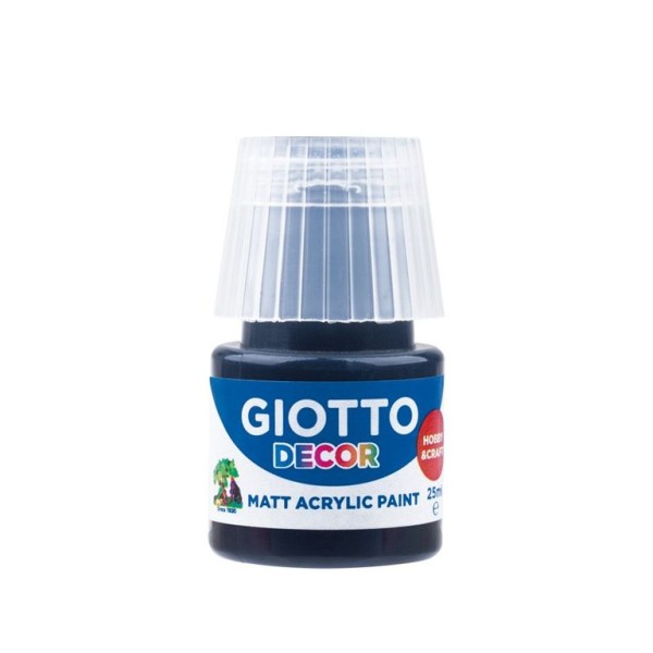 FRASCO TINTA ACRILICA GIOTTO DECOR 25ML PRETO