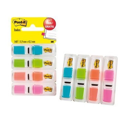 SINALIZADOR Post-it® INDEX MEDIO 11,9x43,1mm 35unid. 4 CORES