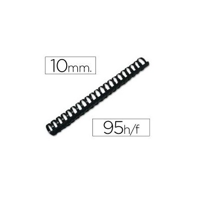 ARGOLAS PVC ENCADERNAR QC 10MM 95FLS PRETO 100unid.