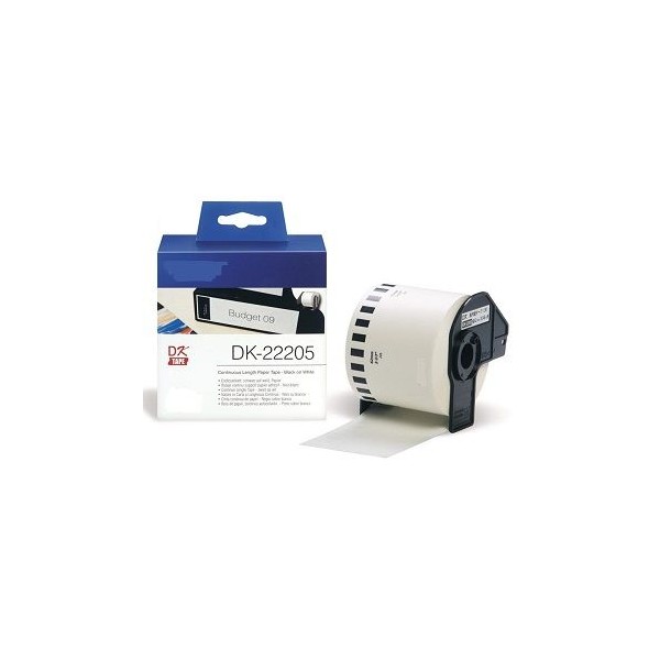 ROLO ETIQUETAS BROTHER DK22205 62MM x 30,48MT (CONTINUO)