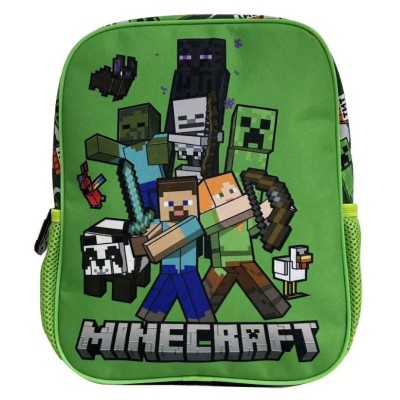 MOCHILA ESCOLAR INFANTIL MINECRAFT 30CM