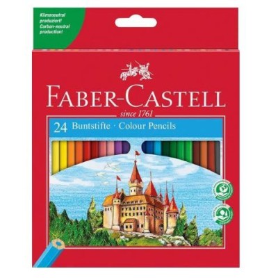 LAPIS DE CORES FABER-CASTELL HEXAGONAL (24 CORES)