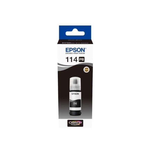 TINTEIRO EPSON ECOTANK Nº114 PRETO FOTO 70ML ORIGINAL