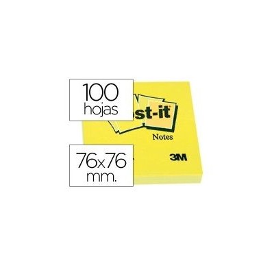 BLOCO Post-it® 76x76mm 100FLS 654 AMARELO