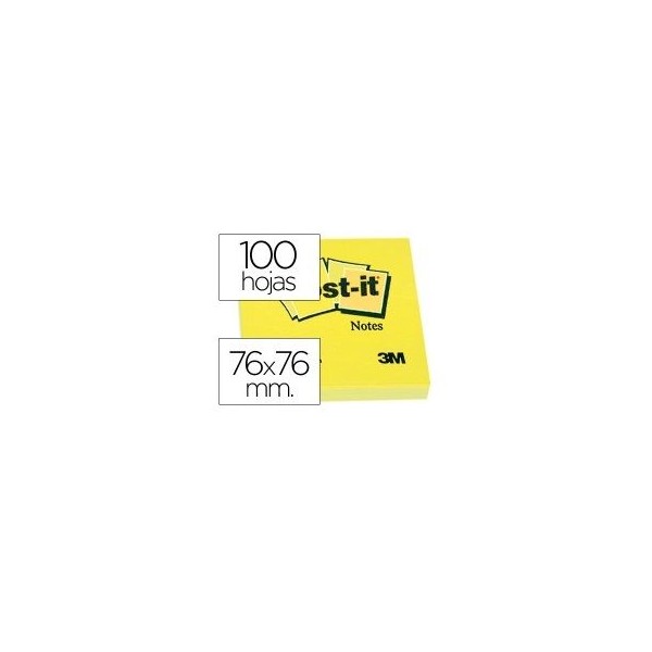 BLOCO Post-it® 76x76mm 100FLS 654 AMARELO