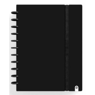 CADERNO INTELIGENTE "CAPA DURA" INGENIOX A5 100gr. 80FLS PAUTADO COR PRETO