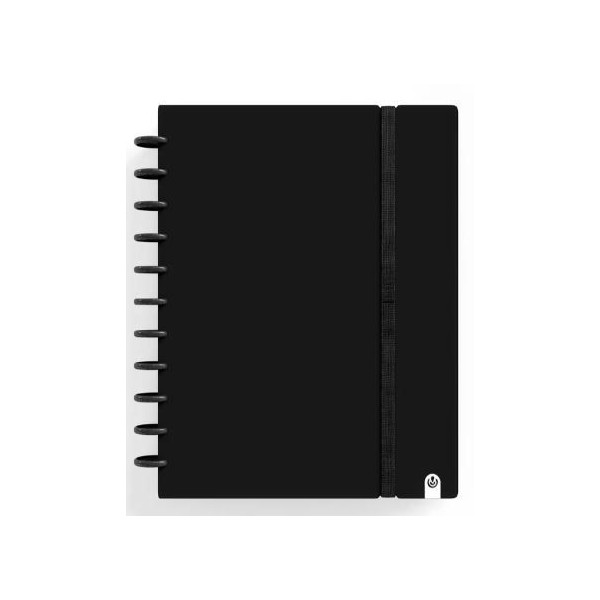 CADERNO INTELIGENTE "CAPA DURA" INGENIOX A5 100gr. 80FLS PAUTADO COR PRETO