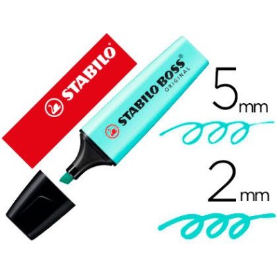MARCADOR FLUORESCENTE STABILO BOSS 70/113 PASTEL TURQUESA