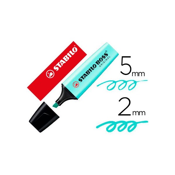 MARCADOR FLUORESCENTE STABILO BOSS 70/113 PASTEL TURQUESA