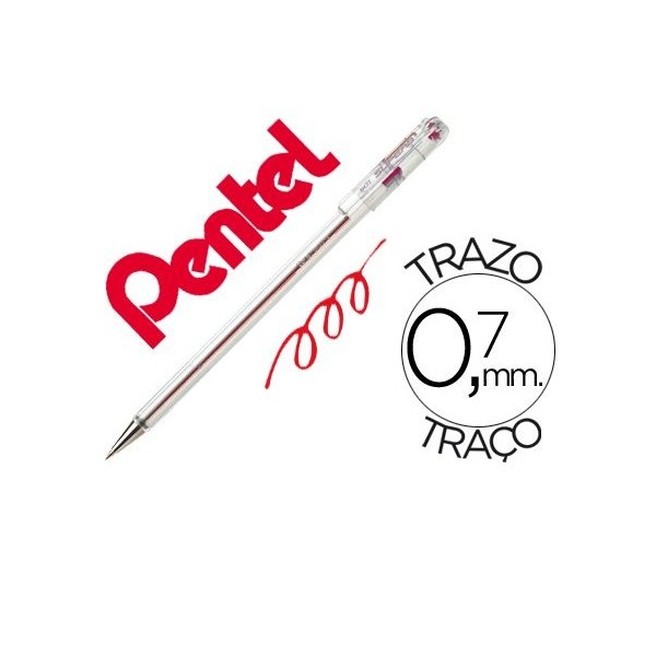ESFEROGRAFICA PENTEL BK77 0,7MM VERMELHA