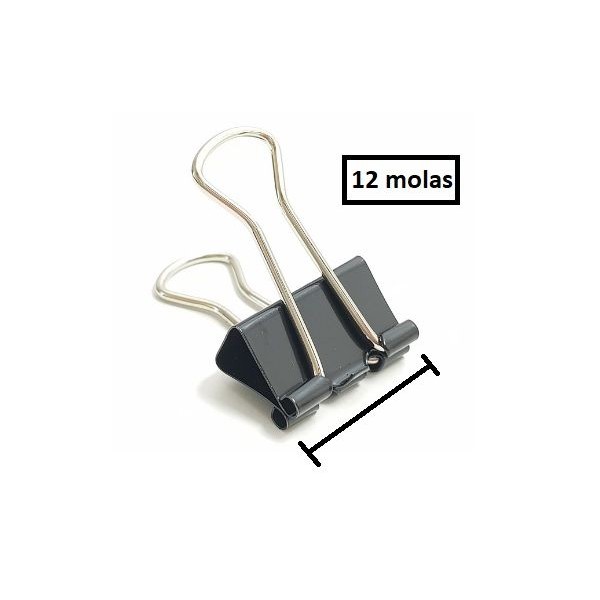CAIXA C/ 12 x MOLAS PAPEIS PRETAS 19/20MM