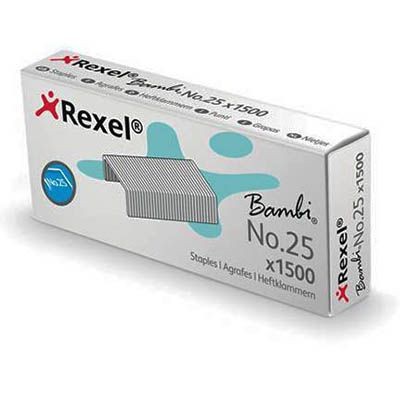 AGRAFES REXEL BAMBI Nº25 21/4 CX 1500unid