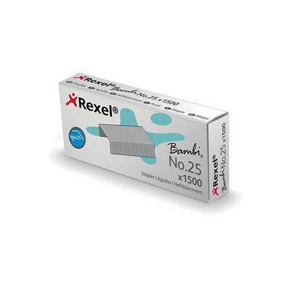 AGRAFES REXEL BAMBI Nº25 21/4 CX 1500unid