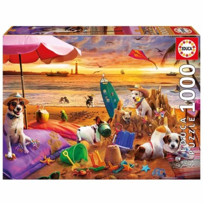 PUZZLE EDUCA 1000 PECAS CAES A BRINCAR NA PRAIA