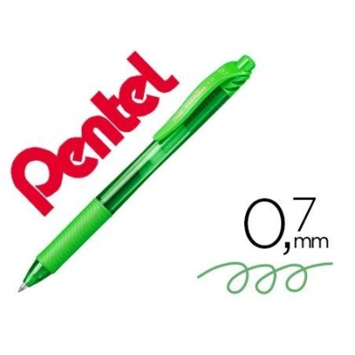 ESFEROGRAFICA ROLLER PENTEL ENERGEL BL107 0.7mm VERDE LIMA
