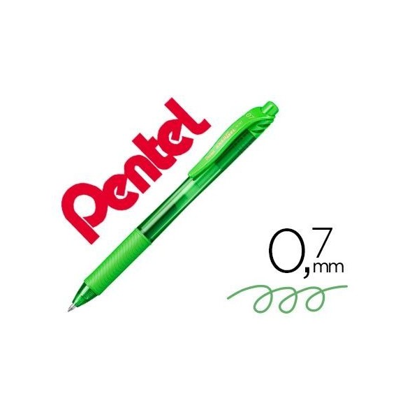 ESFEROGRAFICA ROLLER PENTEL ENERGEL BL107 0.7mm VERDE LIMA