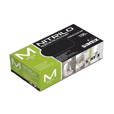 LUVAS NITRILO DESCARTAVEIS  TAMANHO M PRETO  Cx100