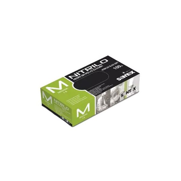 LUVAS NITRILO DESCARTAVEIS  TAMANHO M PRETO  Cx100