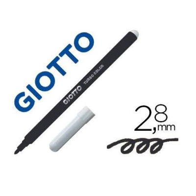 MARCADOR FELTRO COLORIDO GIOTTO TURBO COLOR PRETO