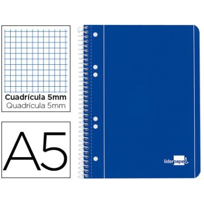 CADERNO ESPIRAL CAPA AZUL A5 80FLS QUADRICULADO