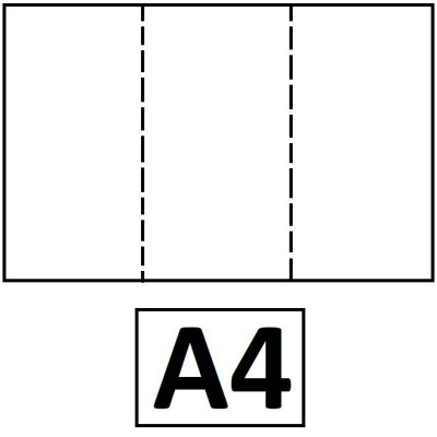 RESMA PAPEL FOTOCOPIA A4 80GR. PICOTADO EM 3 PARTES IGUAIS (2 PICOTES)