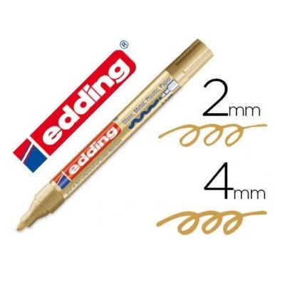 MARCADOR PERMANENTE EDDING 750 PT-CN 2-4MM OURO