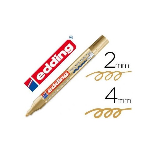 MARCADOR PERMANENTE EDDING 750 PT-CN 2-4MM OURO