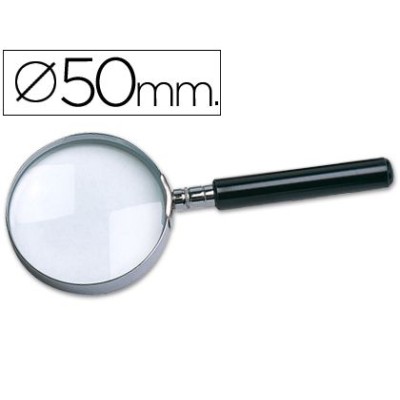 LUPA CRISTAL  ARO METALICO 50mm