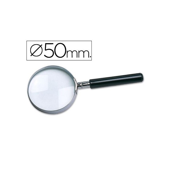 LUPA CRISTAL  ARO METALICO 50mm