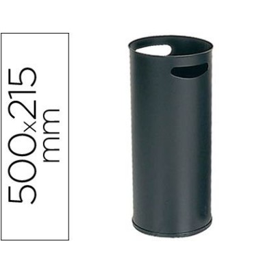 PORTA GUARDA-CHUVAS  METALICO COM PEGAS 500x215mm  PRETO