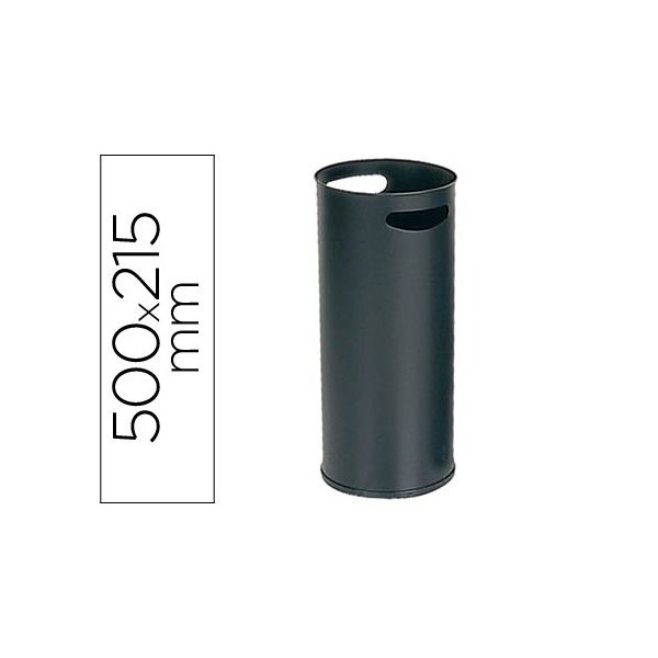 PORTA GUARDA-CHUVAS  METALICO COM PEGAS 500x215mm  PRETO