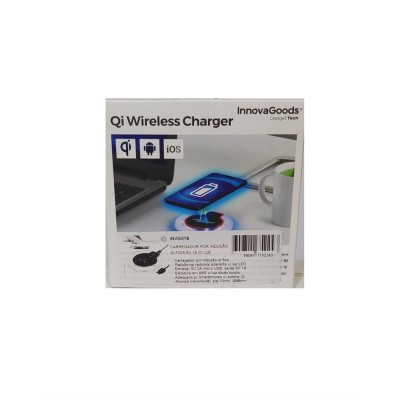 CARREGADOR POR INDUÇAO S/ FIOS INPUT 5W/1.5-2A - OUTPUT 5W/1A