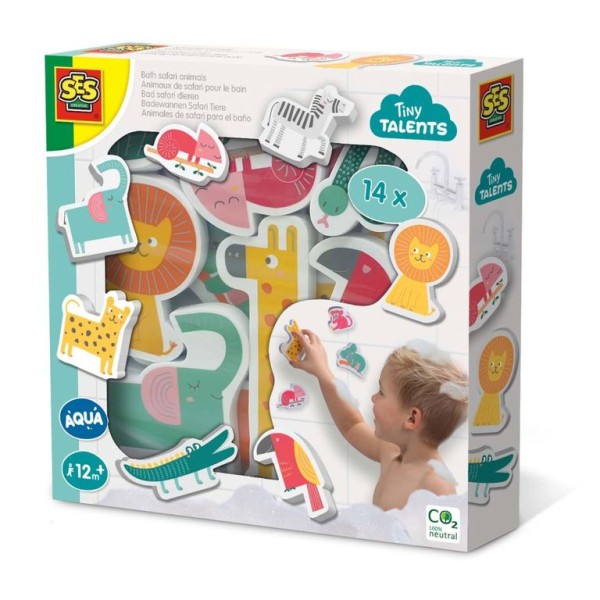 JOGO ANIMAIS SELVAGENS P/ BANHO SES AQUA TINY TALENTS 
