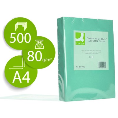 RESMA PAPEL FOTOCOPIA QC A4 80GR. VERDE PASTEL