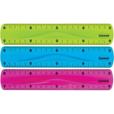 REGUA FLEXIVEL CENTRUM 20CM CORES SORTIDAS