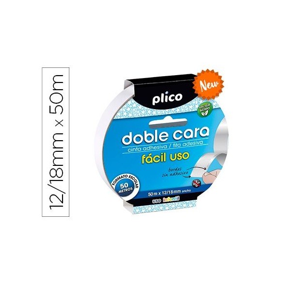FITA ADESIVA DUPLA FACE PLICO 19MM x 50MT