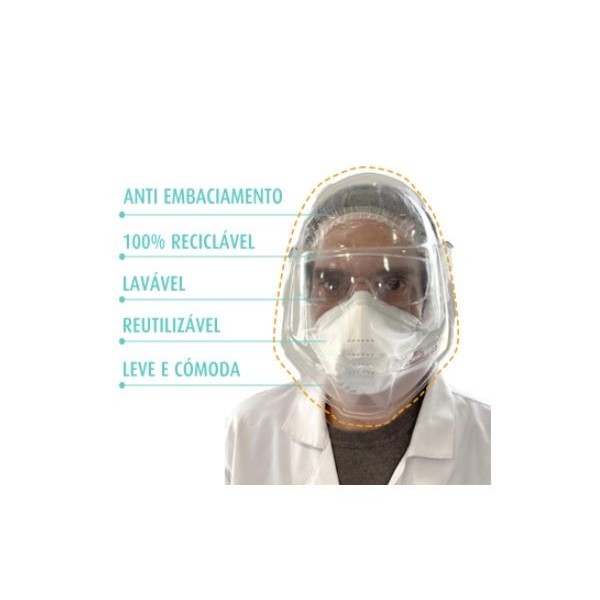 VISEIRA FACIAL PROTETORA  302x213x86 mm (CxLxH) AUTORIZADA P/ ASAE