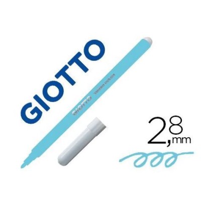 MARCADOR FELTRO COLORIDO GIOTTO TURBO COLOR AZUL CELESTE