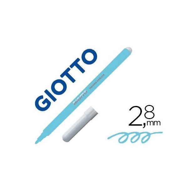 MARCADOR FELTRO COLORIDO GIOTTO TURBO COLOR AZUL CELESTE