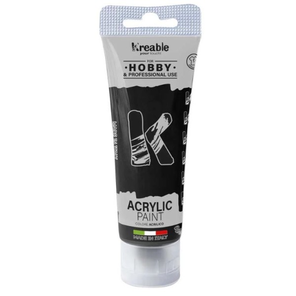 BISNAGA TINTA ACRILICA TOY COLOR 75ML PRETO