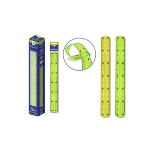 REGUA FLEXIVEL BISMARK 30CM CORES SORTIDAS