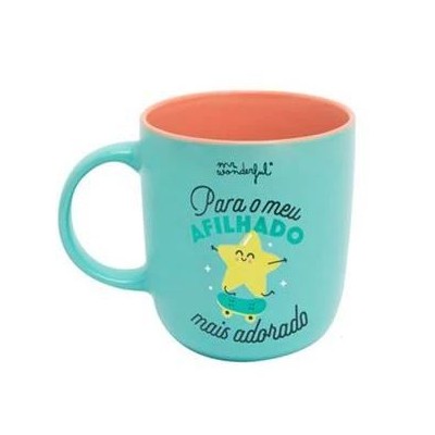 CANECA MR WONDERFUL 320ML -  PARA O MEU AFILHADO MAIS ADORADO