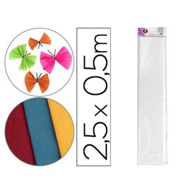 PAPEL CREPE 0,50x2,5MT BRANCO