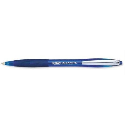ESFEROGRAFICA RETRATIL BIC ATLANTIS C/ CLIP METAL (M) C/ GRIP - AZUL