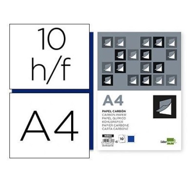 (PACK 10) FOLHAS PAPEL QUIMICO MANUAL LP A4 AZUL