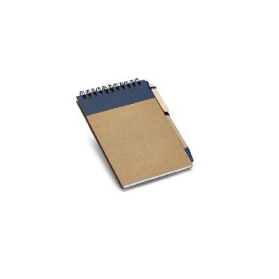 "BD" PORTA NOTAS CARTAO RIGIDO  C/ 60FLS LISAS INCLUI ESFEROGRAFICA AZUL