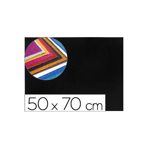 PLACA GOMA EVA 50x70CM PRETO PURPURINA