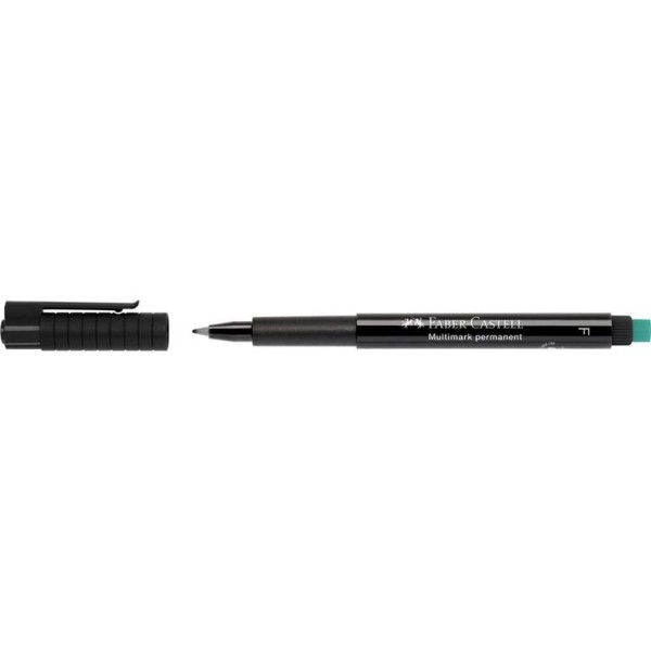 MARCADOR ACETATO PERMANENTE FABER-CASTELL 0.6MM F PRETO