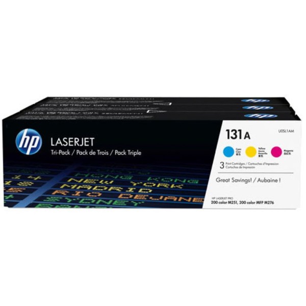 KIT 3 x TONER HP CF211/CF212/CF213 1,8K (3 CORES) 131A ORIGINAL