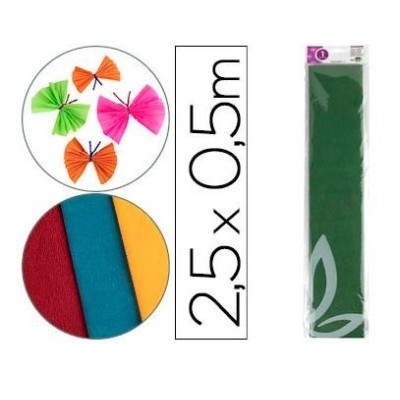 PAPEL CREPE 0,50x2,5MT VERDE AZEITONA